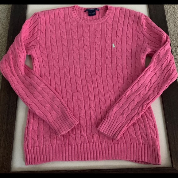 Ralph Lauren Sweaters - Vintage Polo Pink Cable Knit Sweater